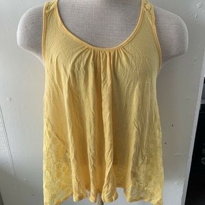 Anthropologie Piper & Paul Yellow Tank Womens M